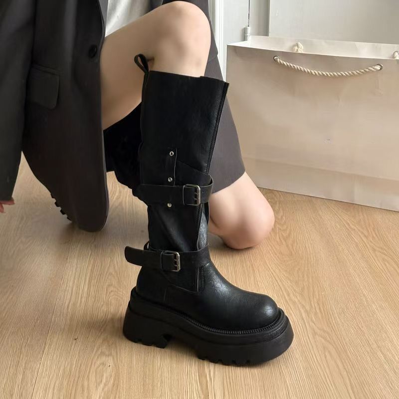 Vintage Fashion Female - 2026 Yeni Vintage Kalın Tabanlı Kadın