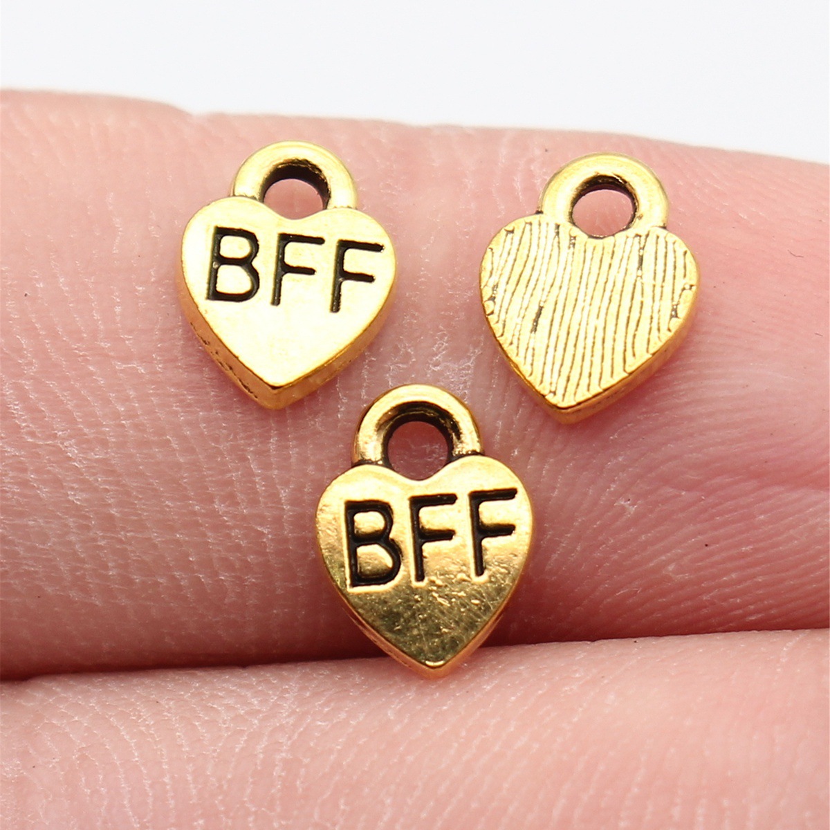 Vintage Fashion Tumblr - 40 adet 9.3x7mm Antik Altın Renk