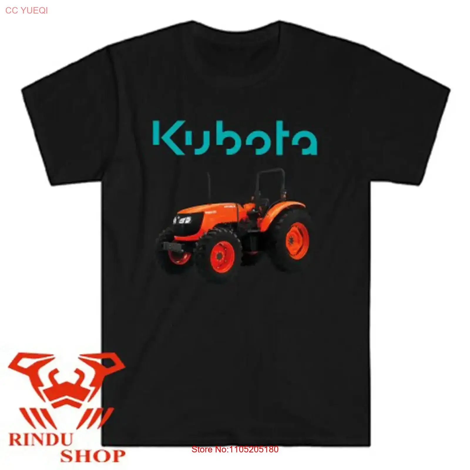 Vintage Fashion Logos - Kubota Traktör Çiftlik Logosu Erkek Siyah