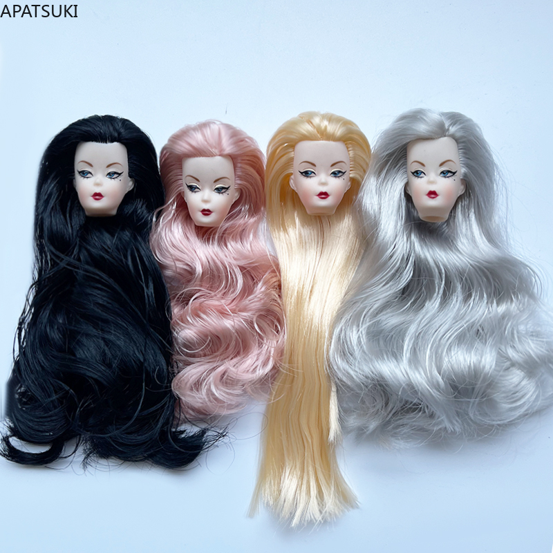 Vintage Fashion Girl - 11.5 inç Bebek Başları için Mavi