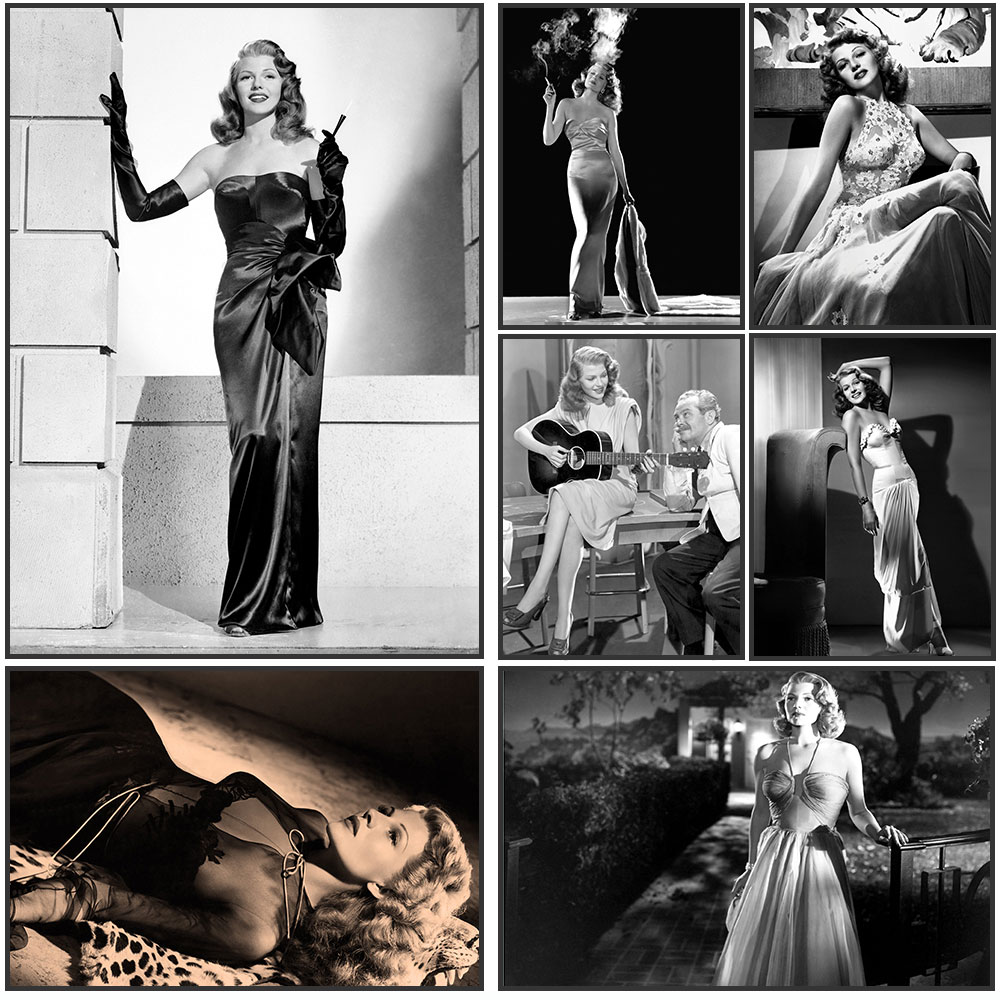 Vintage Vogue Fashion Poster - Rita Hayworth Posteri,Siyah Beyaz,Rita Hayworth Baskı,Klasik