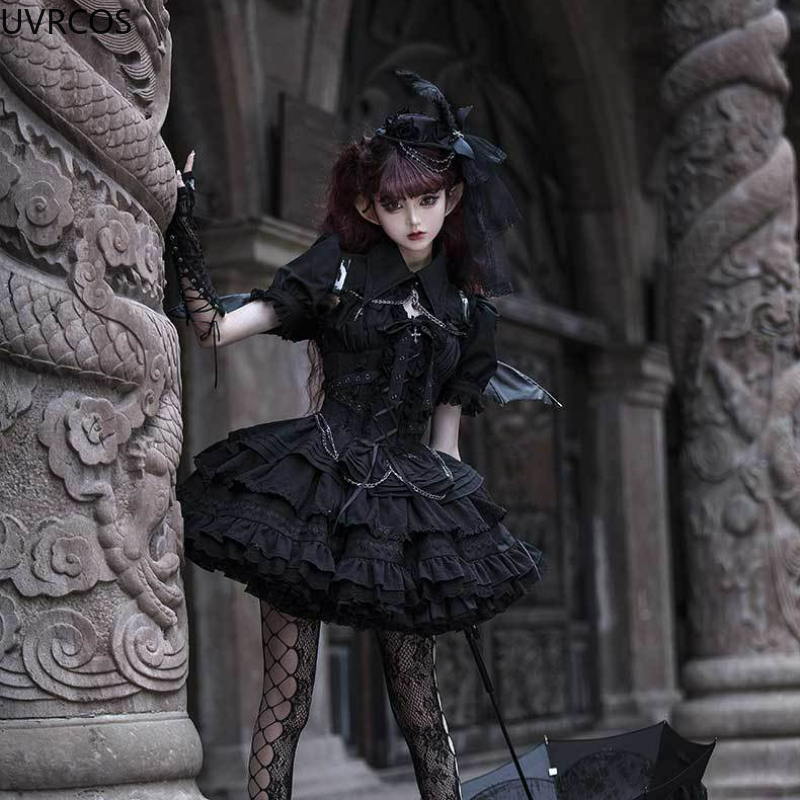 Vintage Y2K - Victoria Gotik Lolita Jsk Elbise Vintage