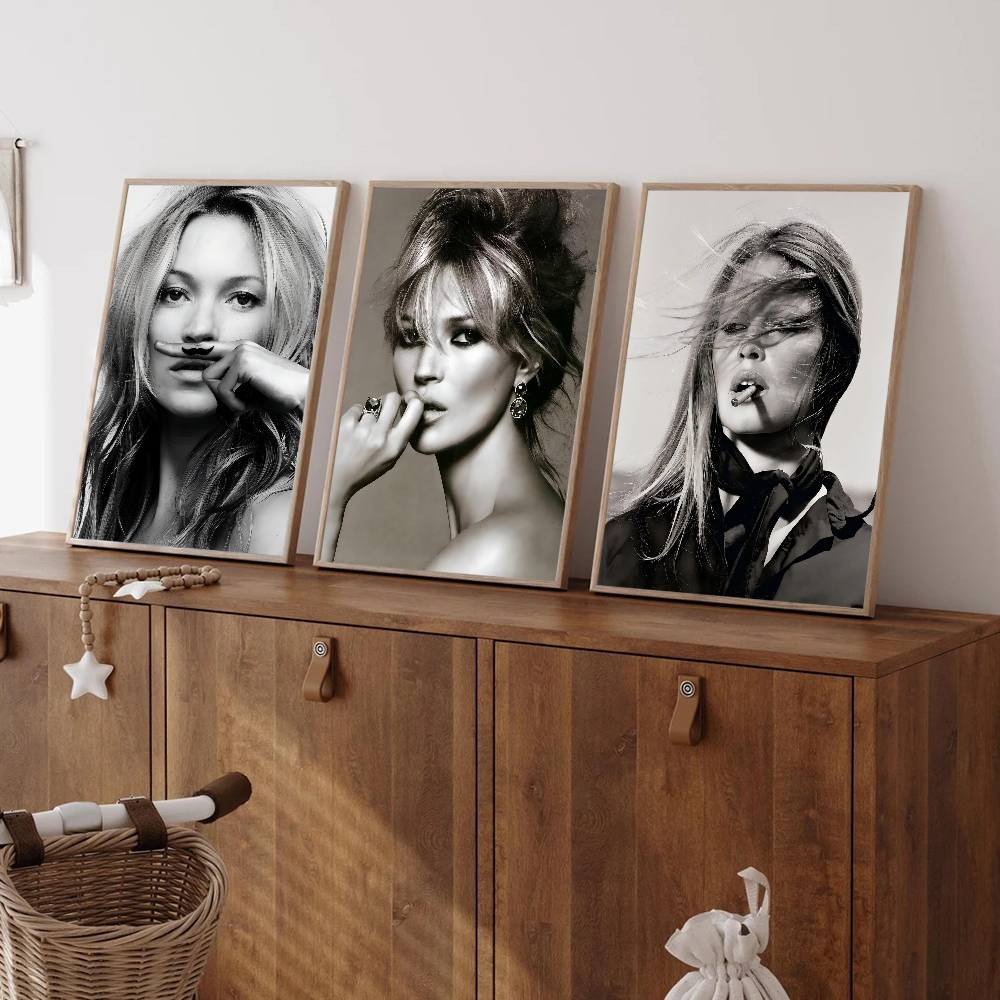 Kate Moss Moda Modern Sanat Kl - Vintage Vogue Fashion Poster incelemesi ve fiyatı