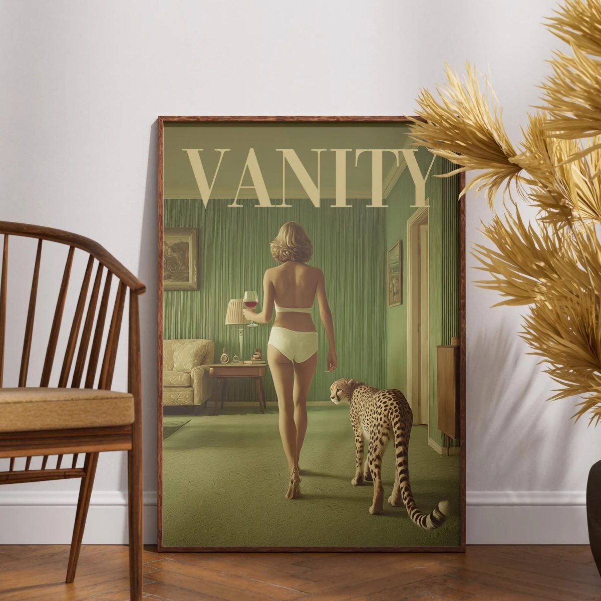 Vintage Kadın Çita Kanvas Bask - Vintage Vogue Fashion Poster incelemesi ve fiyatı