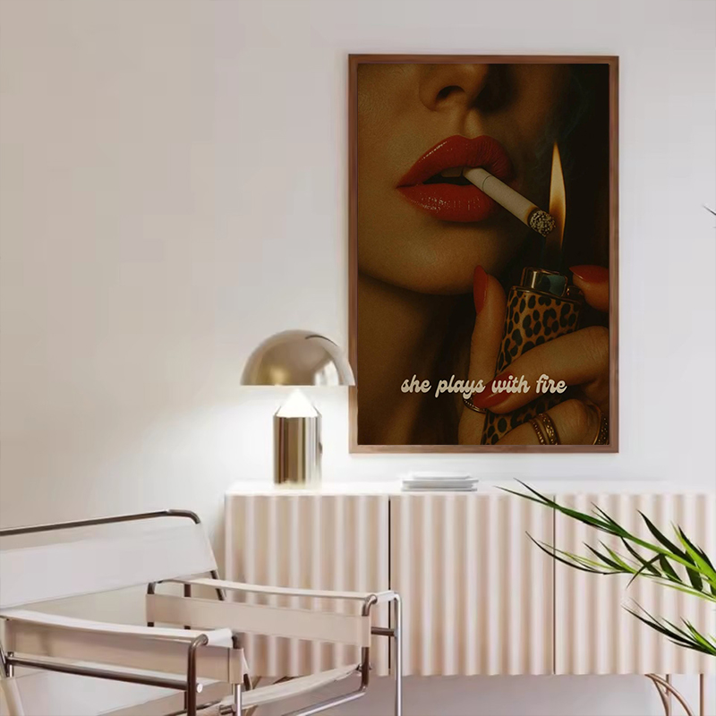 Moda Leopar Kibrit Kutusu Duva - Vintage Vogue Fashion Poster incelemesi ve fiyatı
